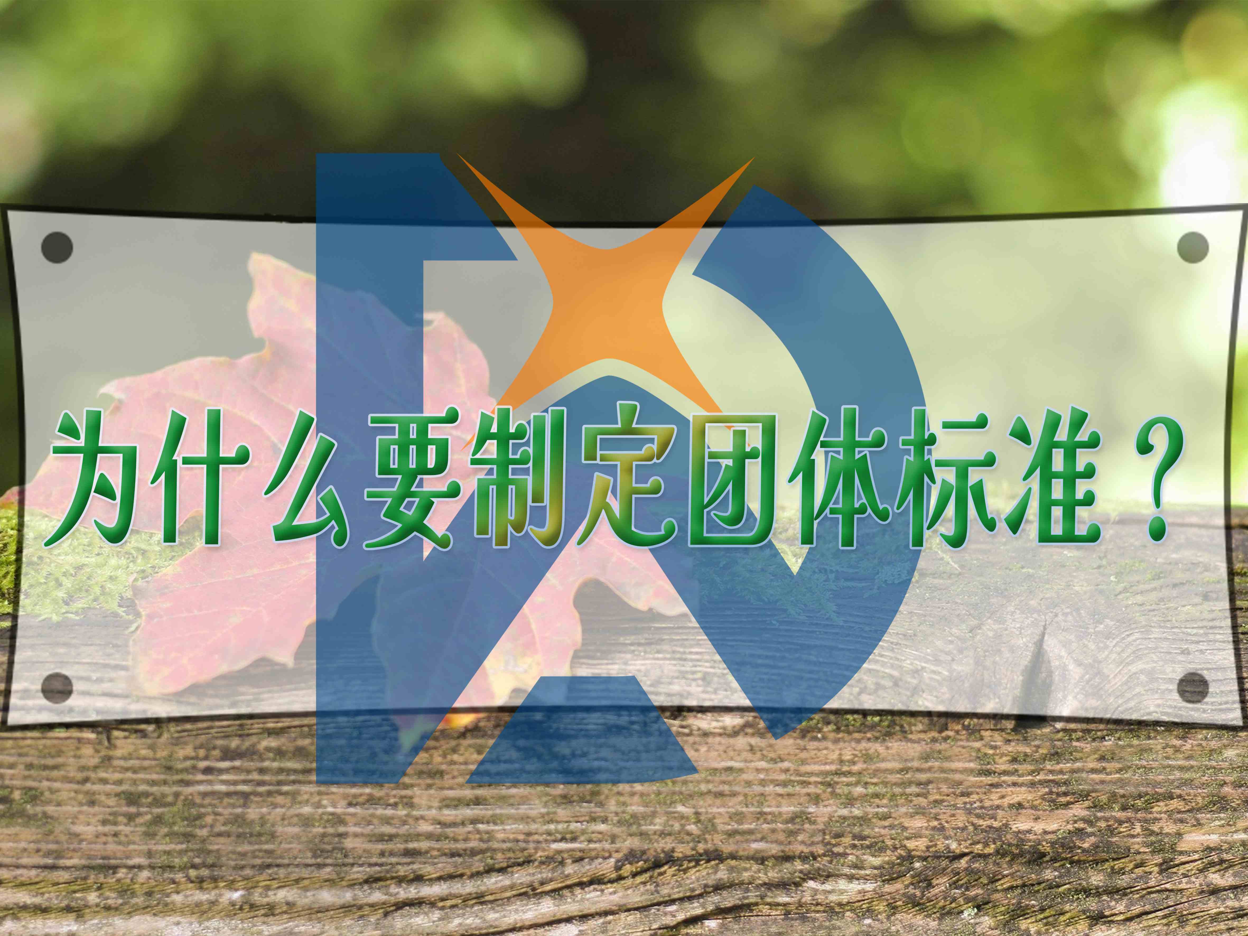 為什么要制定團體標準？