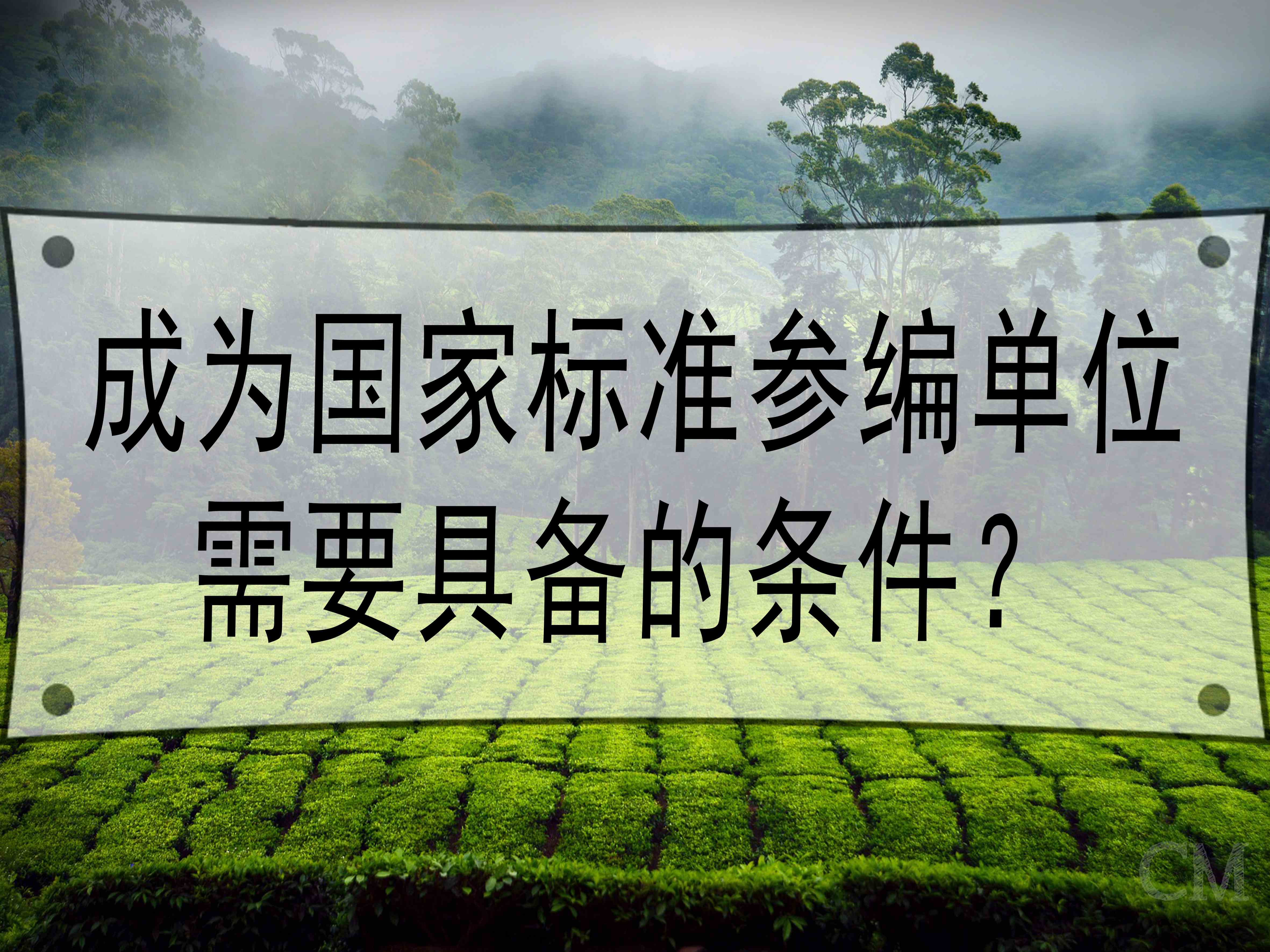 成為國家標準參編單位需要具備的條件？